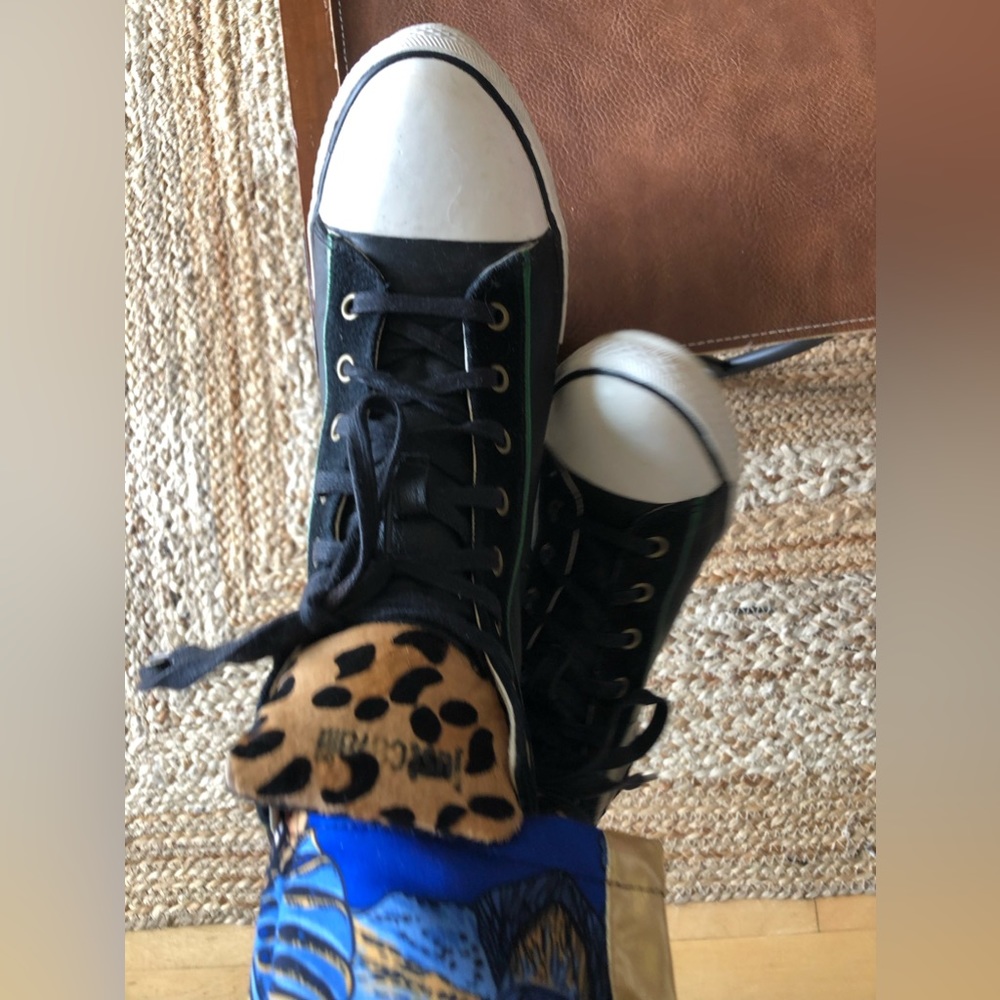 JustCavalli Wedge Cheetah sneakers size EU41/US 10.5 Free Shipping - Picture 4 of 13